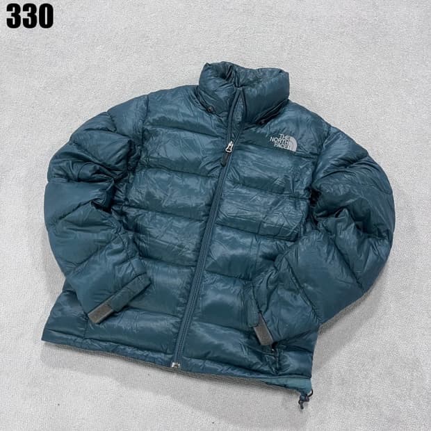 노스페이스 여성 그린패딩 