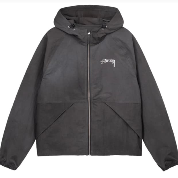 스투시 웨이브 다이 비치 쉘 자켓 블랙