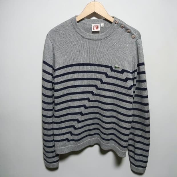 100 Lacoste 라코스테 스트라이프 니트