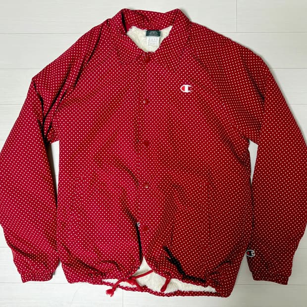 챔피언 빈티지 도트 레드자켓