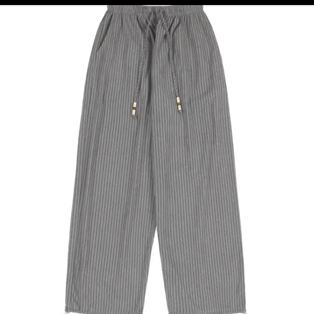 팬시클럽 스트라이프 와이드 팬츠