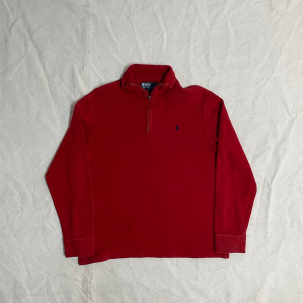 폴로 하프집업 니트 