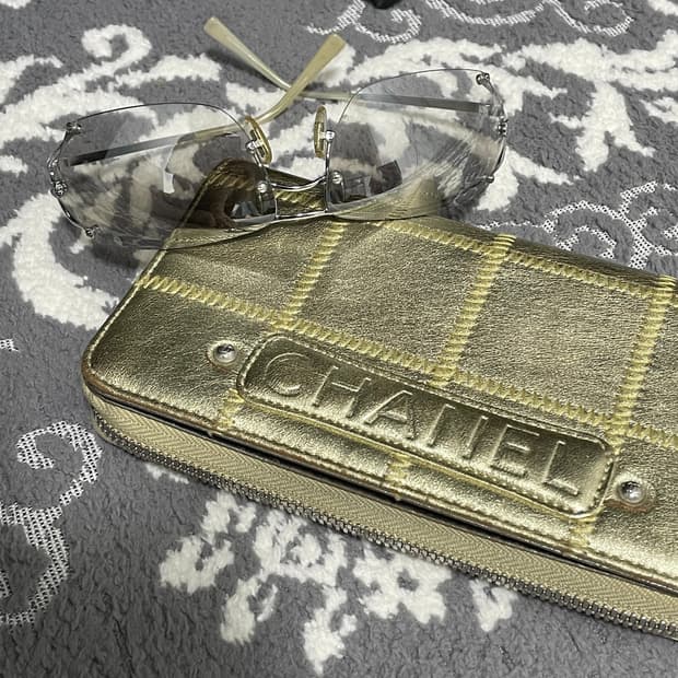 Chanel Gold Zip Wallet