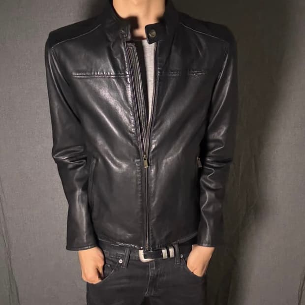 lamb skin leather jacket