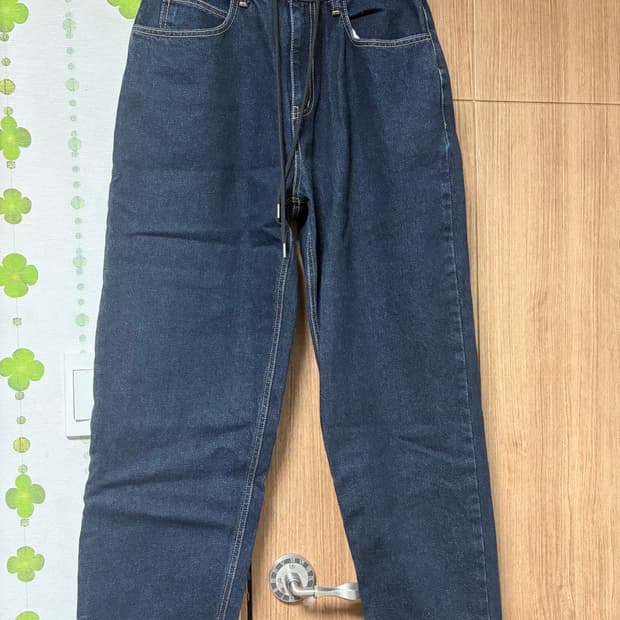 비에스래빗 데님 배기핏 청바지