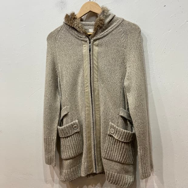 cordier 울 캐시미어 모리 니트집업 Made in JAPAN