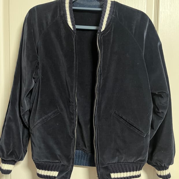 Unused 언유즈드 리버시블 벨벳 벨루어 자켓