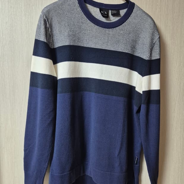 알마니 아르마니 니트 스웨터 배색니트 95ㅡ100