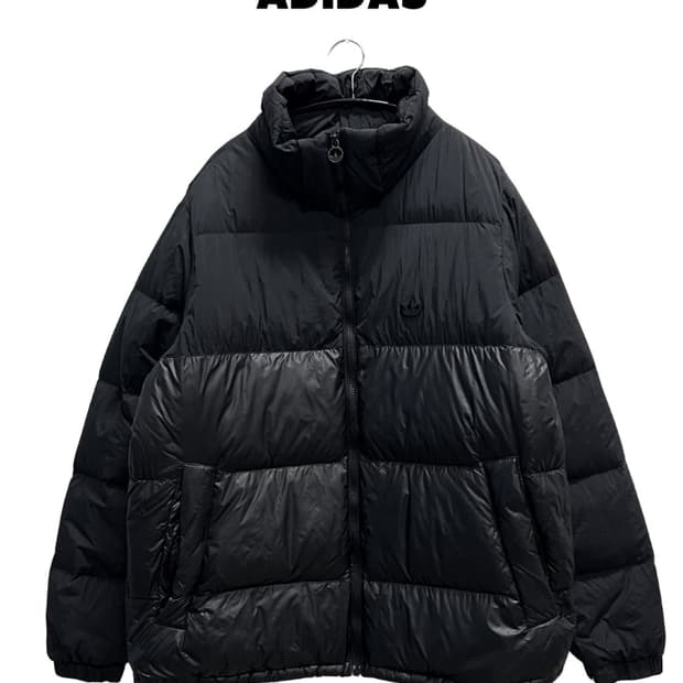 (XL) 아디다스 덕 다운 리젠 후드 푸퍼 재킷 블랙