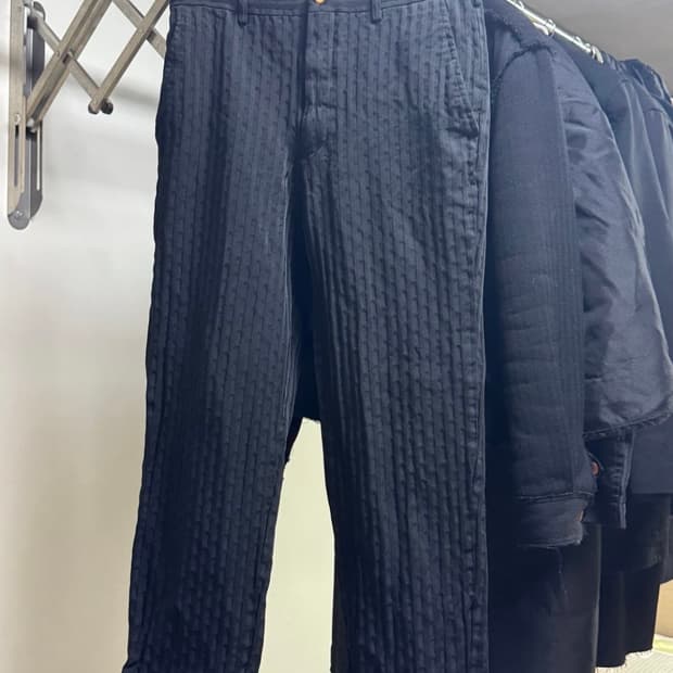 S 꼼데가르송 옴므플러스 앰보 스트라이프 팬츠