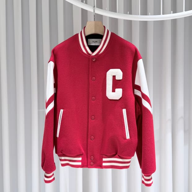48 / 셀린느 C로고 잭슨 테디 바시티 자켓