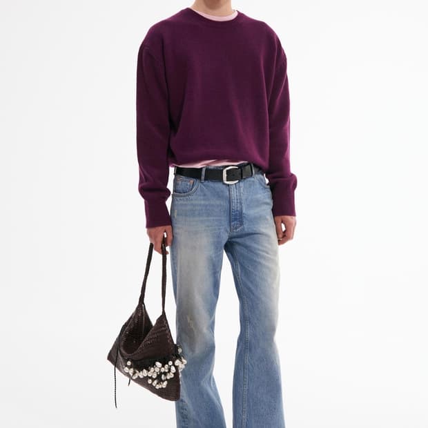 타일레 캐시미어 라운넥 니트 2사이즈 블랙,바이올렛 판매