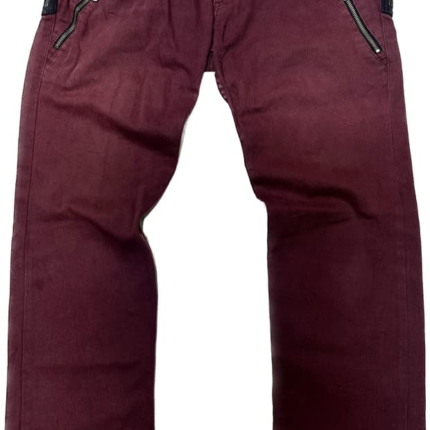 PPFM 멀티지퍼 포켓팬츠 버건디