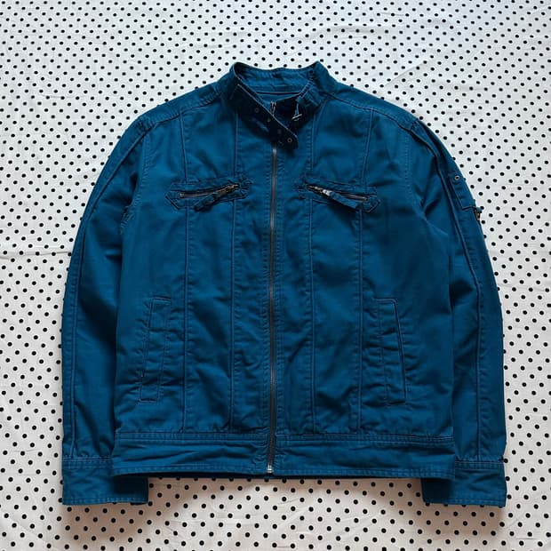 UGIZ 넥버클 블루 디테일 자켓 y2k 락펑크