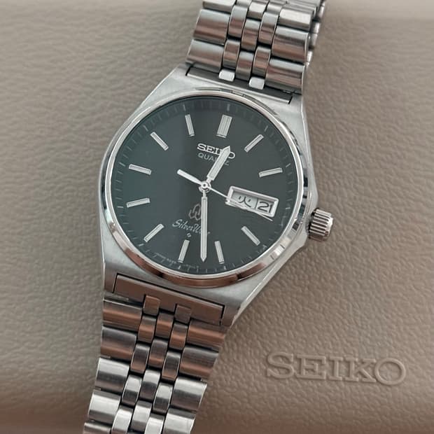 Seiko 세이코 쿼츠 SilverWave Day-Date 1980