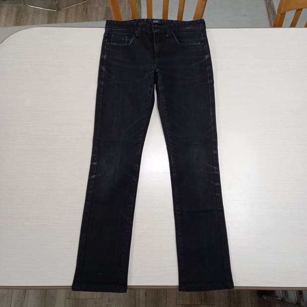 28 PLAC Slender Kor 워싱 스판 슬림일자진 블랙 28-88