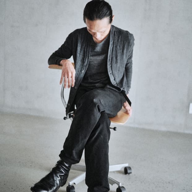 모노 프리베 Textured Roll Cardigan charcoal