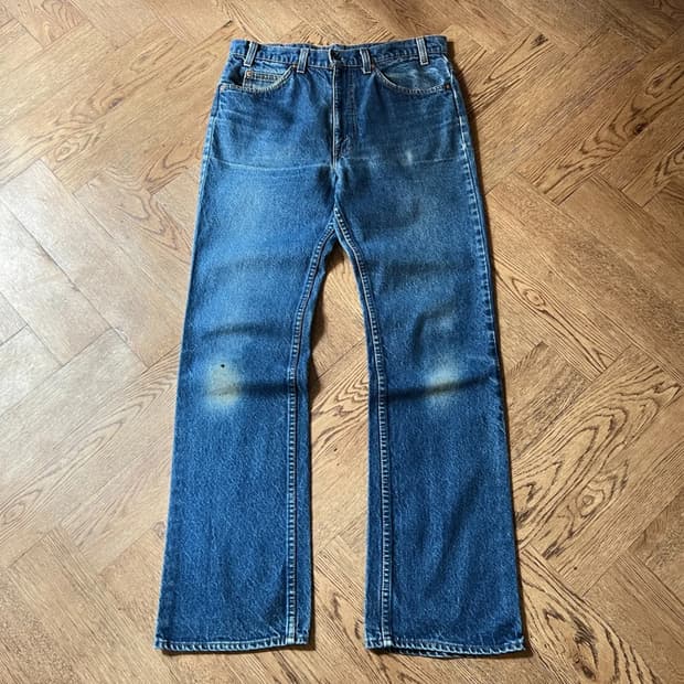 [34]80's 리바이스 USA 20517-0217 오렌지탭 플레어진