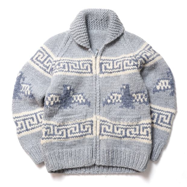 Swan Thunderbird Pattern Wool Cardigan