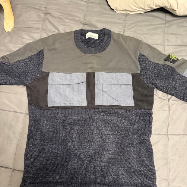 Stone Island 18FW Panelled Crewneck Knit