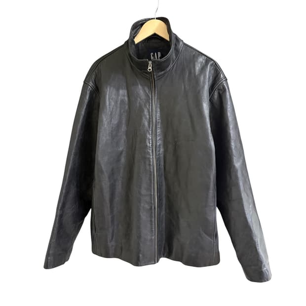 올드갭 풀집 리얼 레더 자켓 블랙