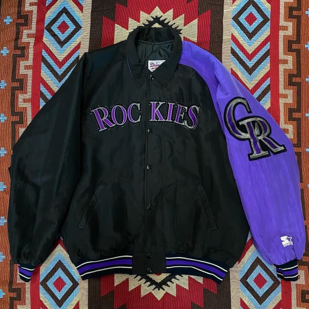 90s OLD STARTER SATIN BOMBER