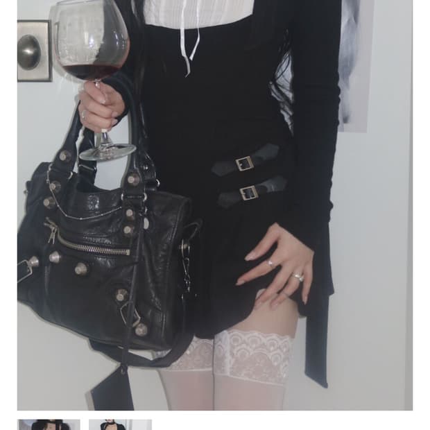 구해요))엔젤넘버555 걸리 버클 원피스 