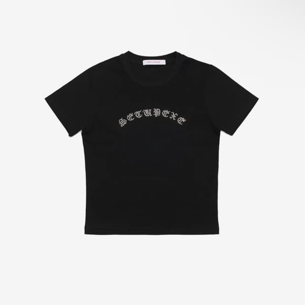 셋업이엑스이 Hotfix half sleeve Top [Bla