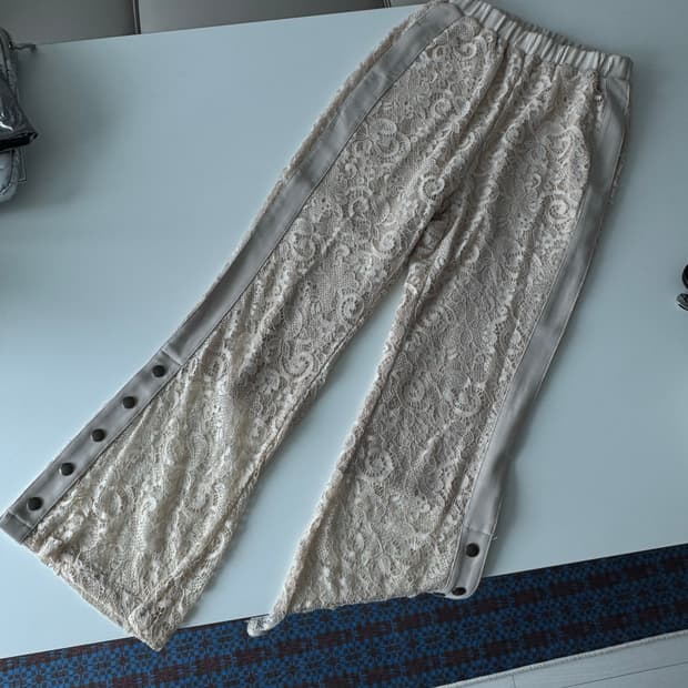 layered lace pants