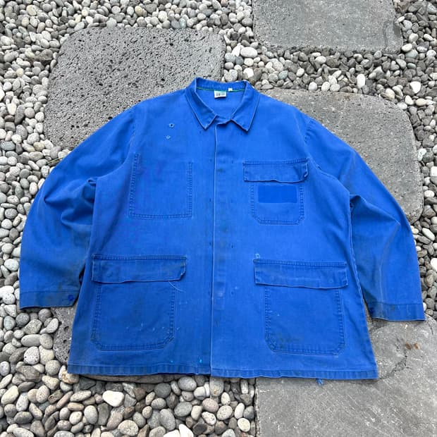 OLD VINTAGE HARD FADED WASHING 프렌치워크자켓