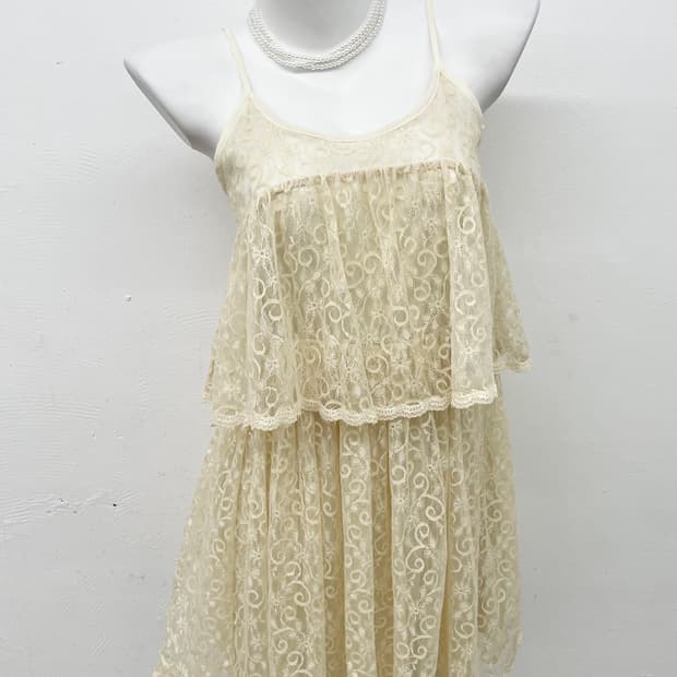 크림라떼 레이스 원피스