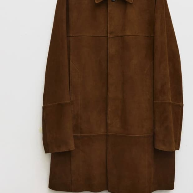Youth Leather Car Coat _ M size ( Camel)