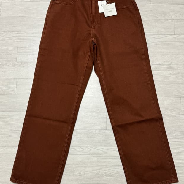 유니클로 JW앤더슨 스트레이트진 다크오렌지 30