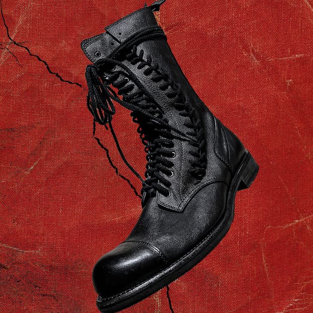 Hiromu takahara 로엔 트리플 레이스업 컴뱃 부츠  270