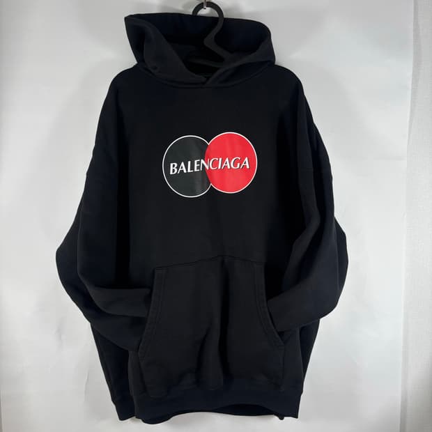 (정품)발렌시아가 마스터 오버 후드티 블랙