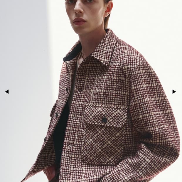 [L] 토니웩 체크 울 트위드 자켓