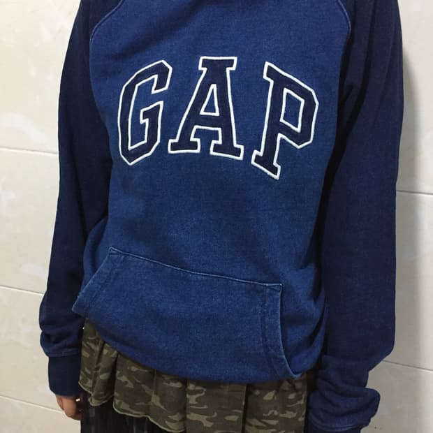 갭 GAP 데님 후드 티셔츠