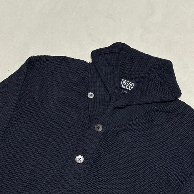 95 폴로랄프로렌 네이비 숄 카라 가디건