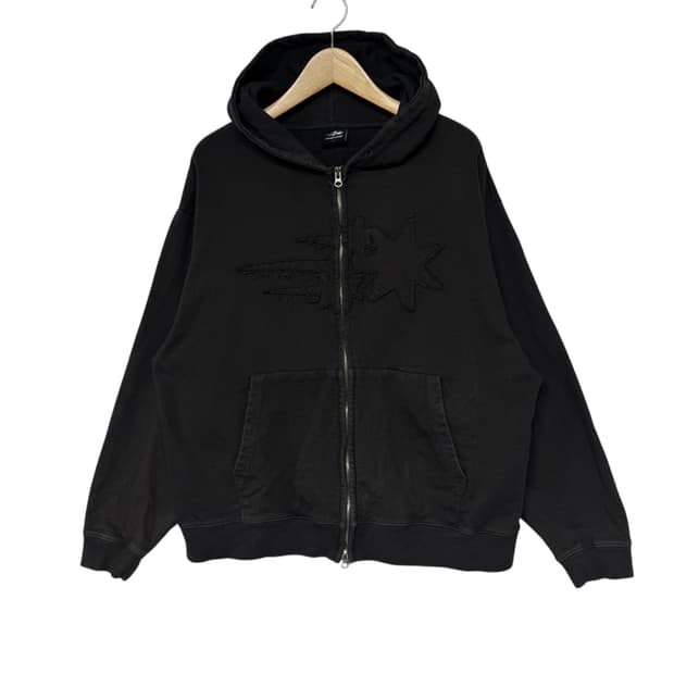 나이스고스트클럽 스타로고 후드집업 피그먼트챠콜