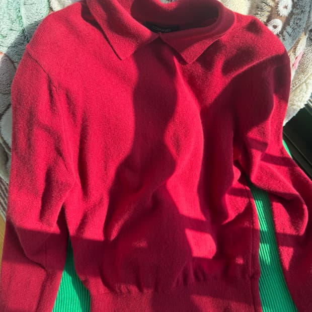 Cosmoss 코스모스 레드 카라 니트 (s)