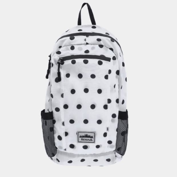 하이산 도트 백팩 초경량 컴팩트 포켓백 화이트