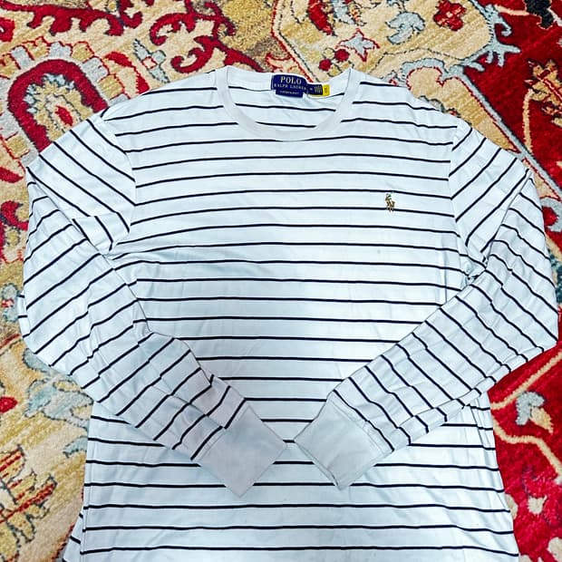 폴로 랄프로렌 스트라이프 긴팔 티셔츠 M