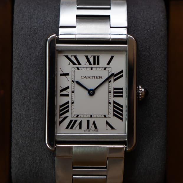 까르띠에 탱크 솔로 라지 쿼츠 시계