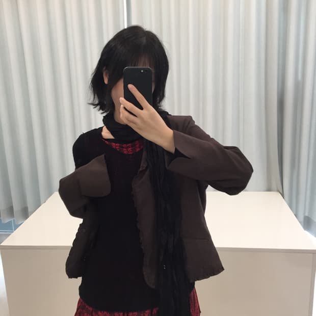 빈티지 스카프 코디 세트