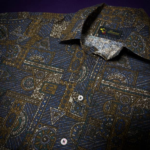 90s Beams Shirts & Sons Geometric Patte