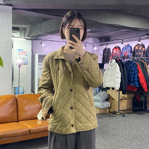 폴로 랄프로렌 베이지 퀄팅 경량패딩 b3377