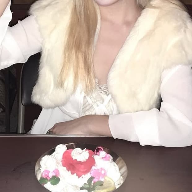 빈티지 버니 퍼 베스트 퍼자켓 아이보리