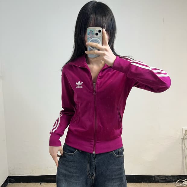 Adidas magenta pink firebird jersey