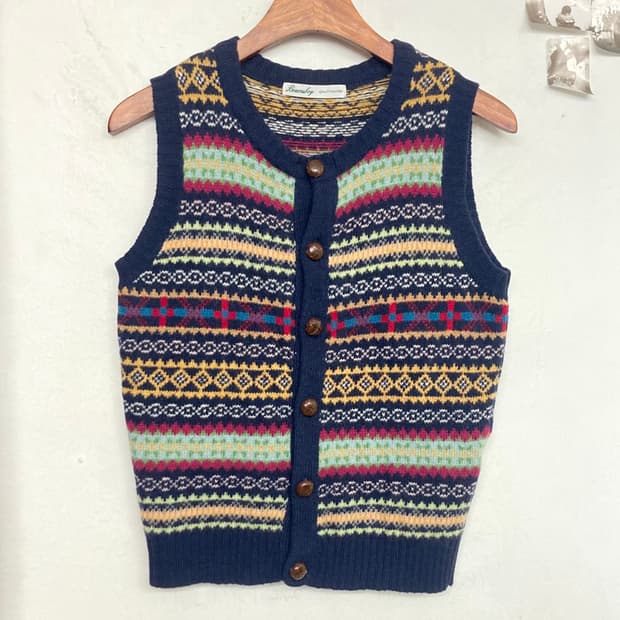 빔즈보이 페어아일 울 베스트 가디건