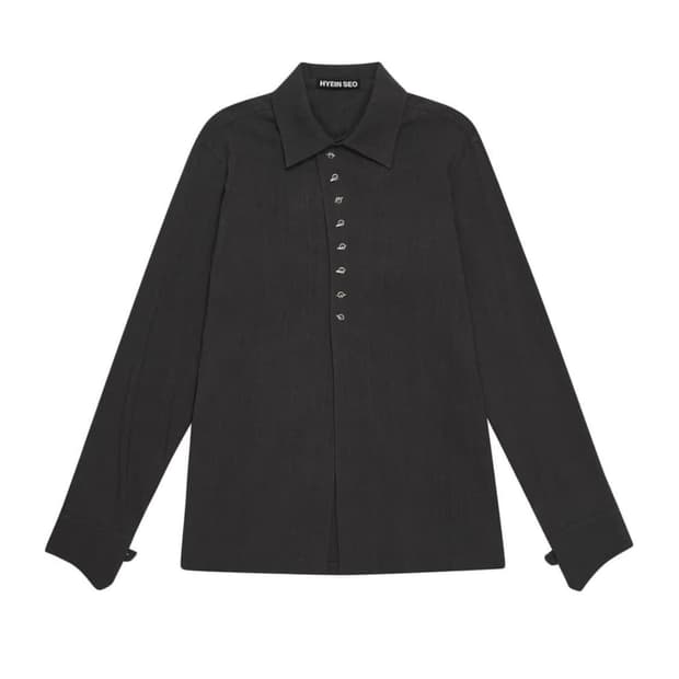 혜인서 실버버튼 셔츠